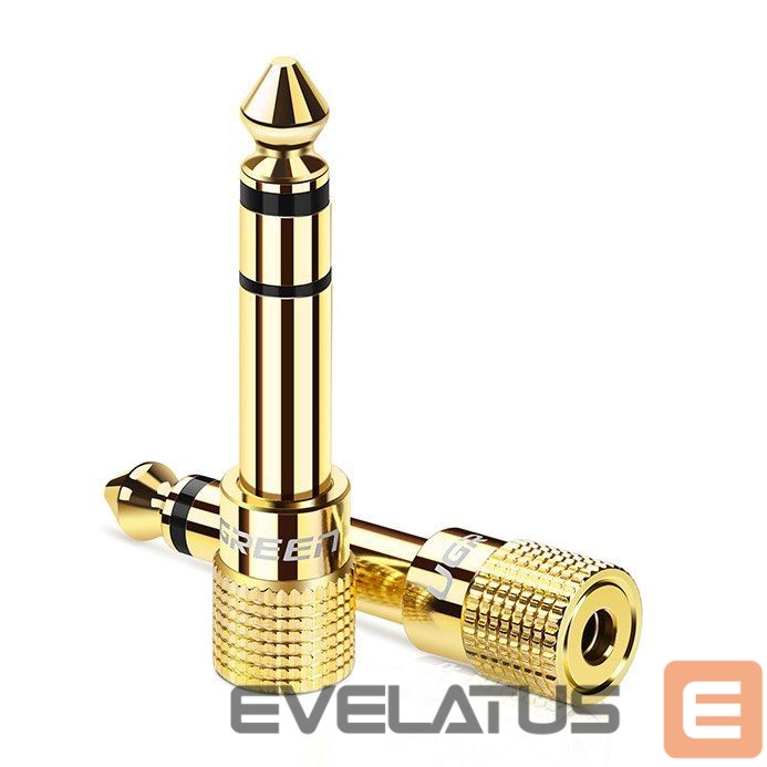 Converter Ugreen adapter 3.5 mm mini jack to 6.3 mm jack adapter gold (20503) Gold