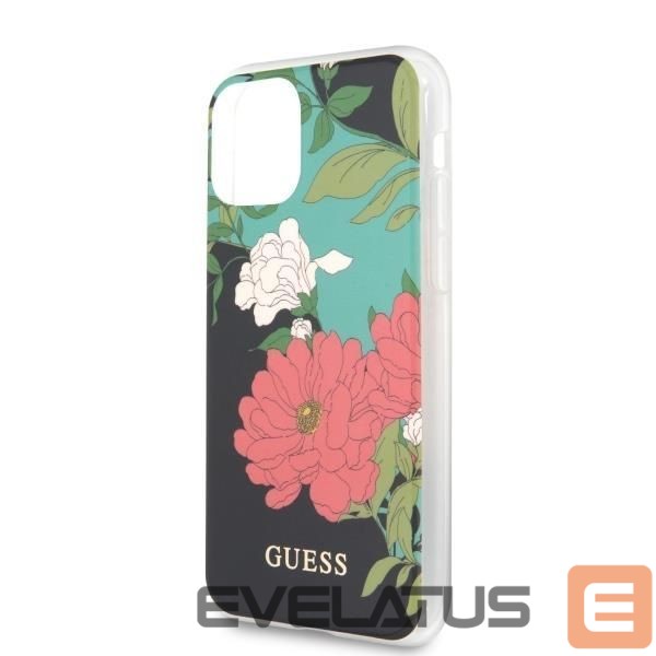 Back panel cover Guess Guess GUHCN58IMLFL01 iPhone 11 Pro black/black N°1 Flower Collection