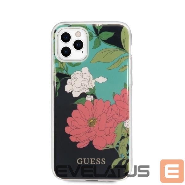 Back panel cover Guess Guess GUHCN58IMLFL01 iPhone 11 Pro black/black N°1 Flower Collection