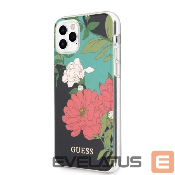 Back panel cover Guess Guess GUHCN58IMLFL01 iPhone 11 Pro black/black N°1 Flower Collection