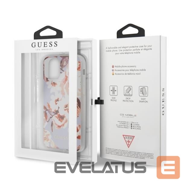 Back panel cover Guess Guess GUHCN65IMLFL02 iPhone 11 Pro Max lilac/lilac N°2 Flower Collection