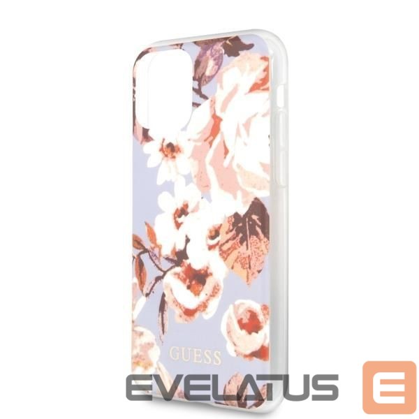 Back panel cover Guess Guess GUHCN65IMLFL02 iPhone 11 Pro Max lilac/lilac N°2 Flower Collection