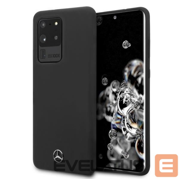 Back panel cover Mercedes-Benz Mercedes MEHCS69SILSB S20 Ultra G988 hard case black/black Silicone Line