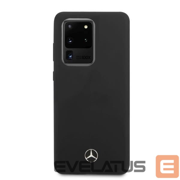 Back panel cover Mercedes-Benz Mercedes MEHCS69SILSB S20 Ultra G988 hard case black/black Silicone Line