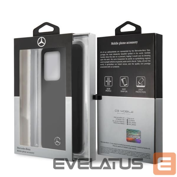 Back panel cover Mercedes-Benz Mercedes MEHCS69SILSB S20 Ultra G988 hard case black/black Silicone Line