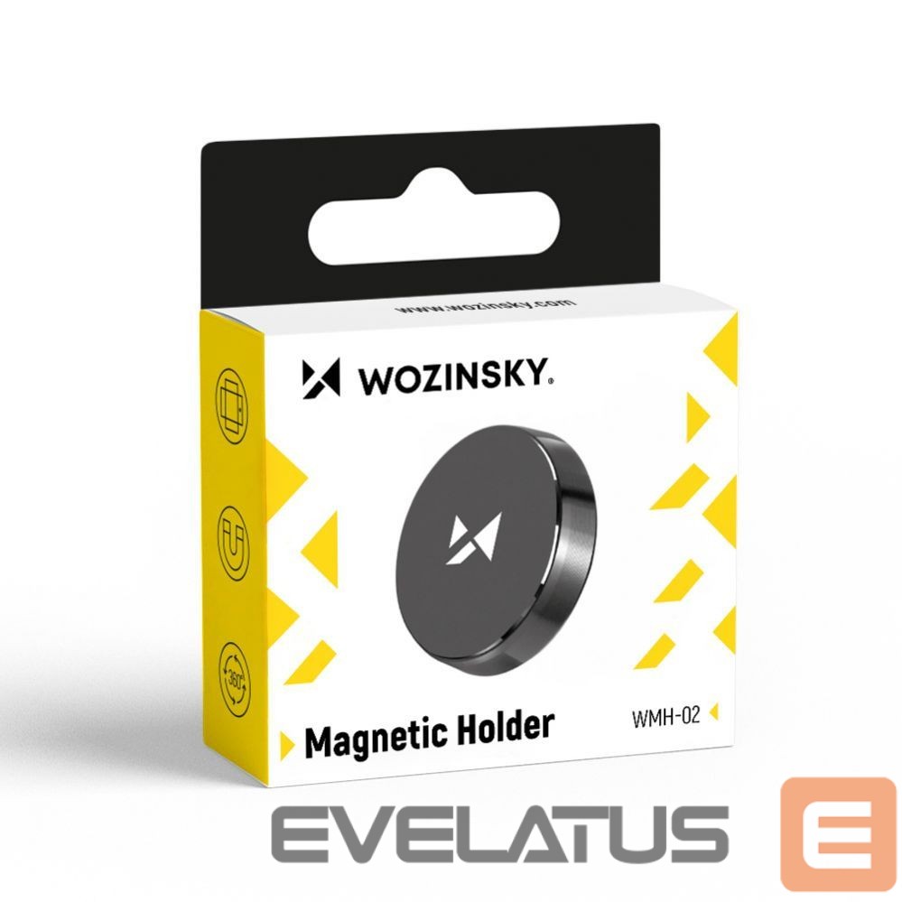 Auto holder Wozinsky Wozinsky Self-Adhesive Magnetic Car Dashboard Mount Black (WMH-02)
