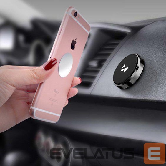 Auto holder Wozinsky Wozinsky Self-Adhesive Magnetic Car Dashboard Mount Black (WMH-02)