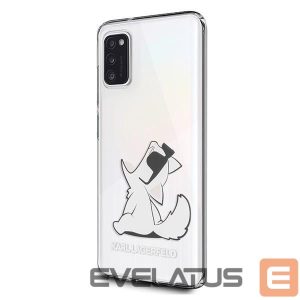 Back panel cover Karl Lagerfeld  Karl Lagerfeld Choupette Fun Case for Samsung A41 - Transparent 