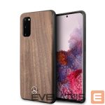Back panel cover Mercedes-Benz  Mercedes Wood Line Walnut Case for Samsung Galaxy S20 - Brown 