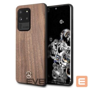 Back panel cover Mercedes-Benz  Mercedes Wood Line Walnut Case for Samsung Galaxy S20 Ultra - Brown 