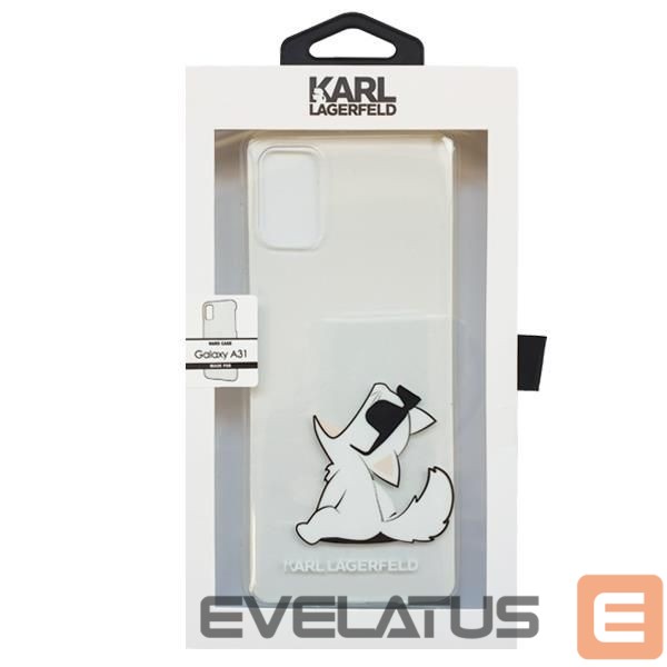 Back panel cover Karl Lagerfeld Karl Lagerfeld Choupette Fun Case for Samsung Galaxy A31 - Transparent