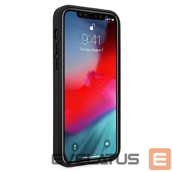 Back panel cover Ferrari Ferrari FEHQUHCP12LBK iPhone 12 Pro Max 6.7" black/black hardcase Off Track Quilted
