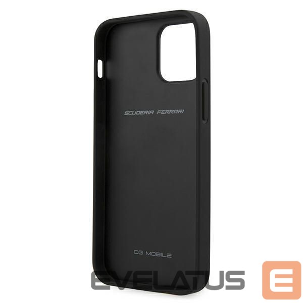 Back panel cover Ferrari Ferrari FEHQUHCP12LBK iPhone 12 Pro Max 6.7" black/black hardcase Off Track Quilted