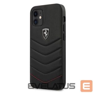 Back panel cover Ferrari  Ferrari FEHQUHCP12SBK iPhone 12 mini 5.4" black/black hardcase Off Track Quilted