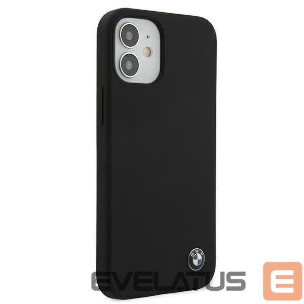 Back panel cover BMW BMW Silicone Signature Case for iPhone 12 mini - Black