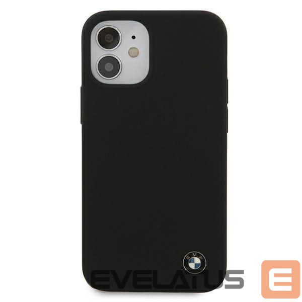 Back panel cover BMW BMW Silicone Signature Case for iPhone 12 mini - Black