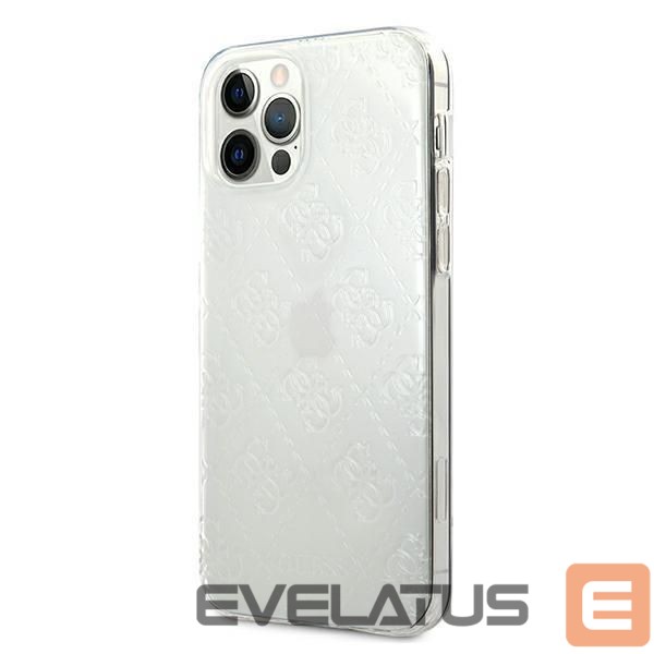 Back panel cover Guess Guess GUHCP12L3D4GTR iPhone 12 Pro Max 6.7" transparent hardcase 4G 3D Pattern Collection