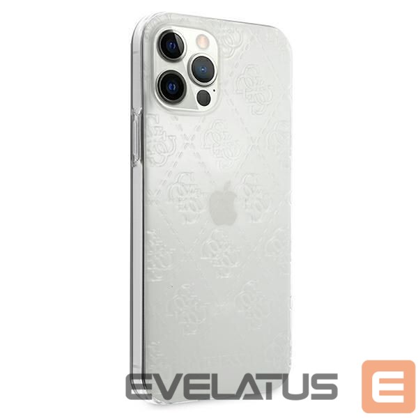 Back panel cover Guess Guess GUHCP12L3D4GTR iPhone 12 Pro Max 6.7" transparent hardcase 4G 3D Pattern Collection