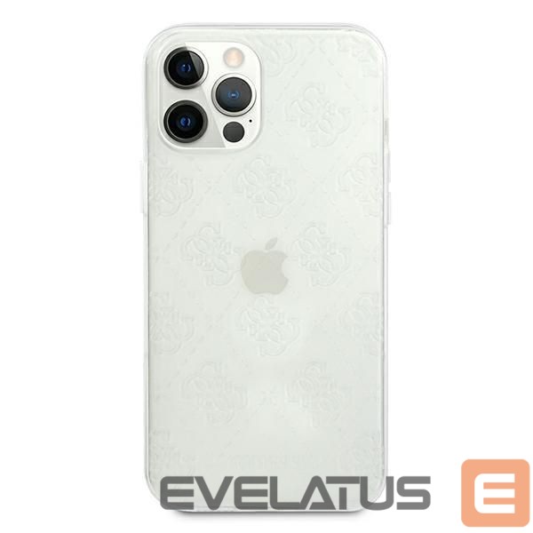 Back panel cover Guess Guess GUHCP12L3D4GTR iPhone 12 Pro Max 6.7" transparent hardcase 4G 3D Pattern Collection