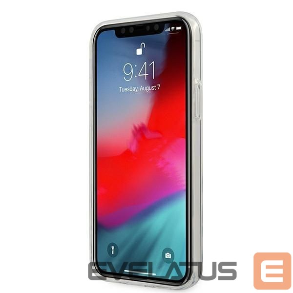 Back panel cover Guess Guess GUHCP12L3D4GTR iPhone 12 Pro Max 6.7" transparent hardcase 4G 3D Pattern Collection
