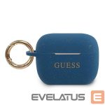 Back panel cover Guess  Guess GUACAPSILGLBL AirPods Pro cover blue/blue Silicone Glitter