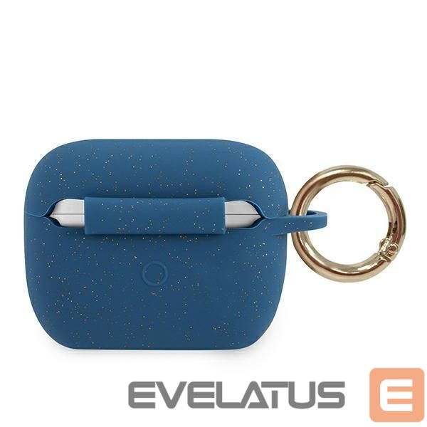 Back panel cover Guess Guess GUACAPSILGLBL AirPods Pro cover blue/blue Silicone Glitter