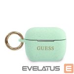 Back panel cover Guess  Guess GUACAPSILGLGN AirPods Pro cover green/green Silicone Glitter 
