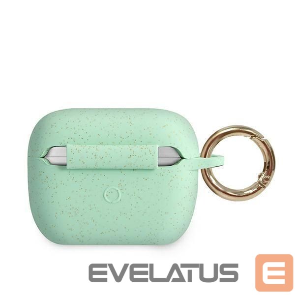 Back panel cover Guess Guess GUACAPSILGLGN AirPods Pro cover green/green Silicone Glitter