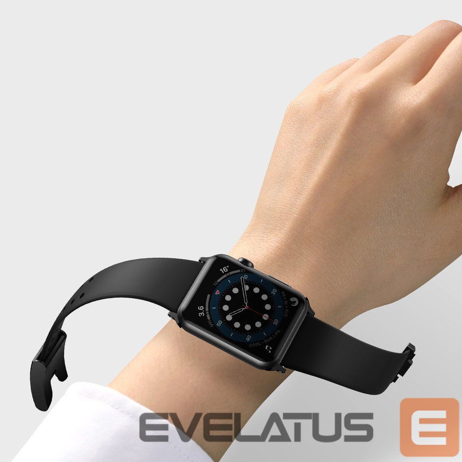 Back panel cover Baseus Baseus Slip-Thru strap band bracelet for Apple Watch 3/4/5/6/SE 38mm/40mm black (LBWSE-01)