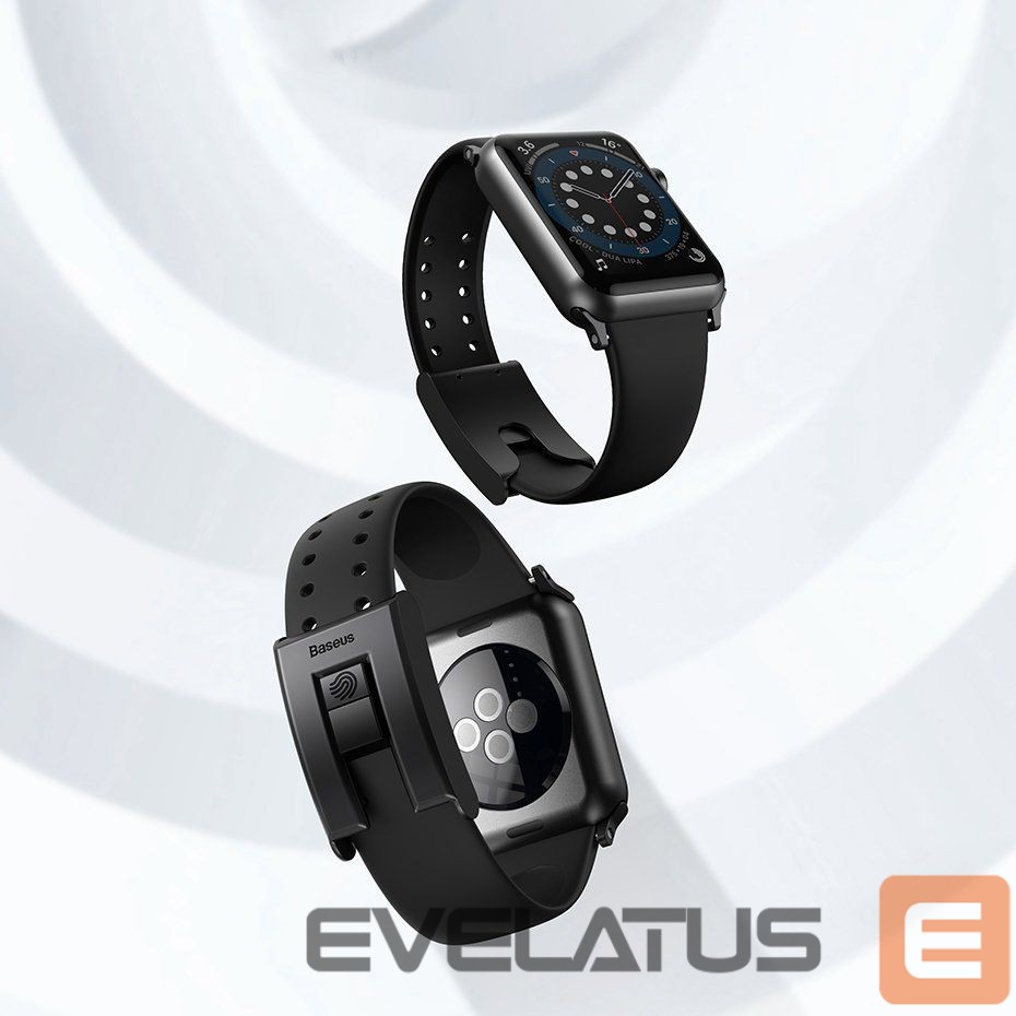 Back panel cover Baseus Baseus Slip-Thru strap band bracelet for Apple Watch 3/4/5/6/SE 38mm/40mm black (LBWSE-01)