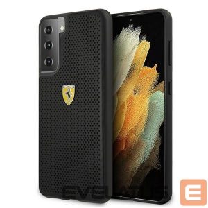 Back panel cover Ferrari  Ferrari FESPEHCS21MBK S21+ G996 black/black hardcase On Track Perforated