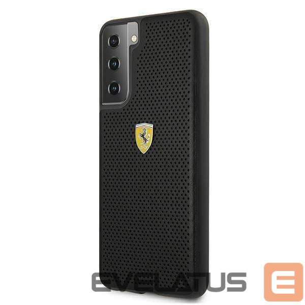 Back panel cover Ferrari Ferrari FESPEHCS21MBK S21+ G996 black/black hardcase On Track Perforated