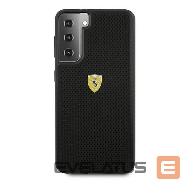 Back panel cover Ferrari Ferrari FESPEHCS21MBK S21+ G996 black/black hardcase On Track Perforated