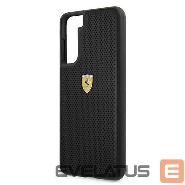 Back panel cover Ferrari Ferrari FESPEHCS21MBK S21+ G996 black/black hardcase On Track Perforated