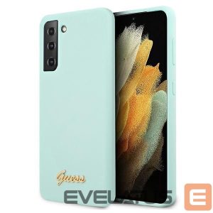 Back panel cover Guess  Guess GUHCS21MLSLMGLB S21+ G996 blue/blue hardcase Silicone Script Metal Logo
