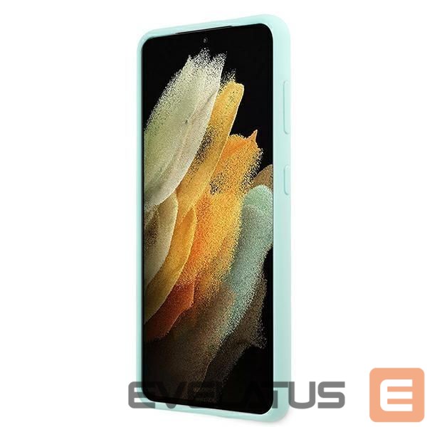 Back panel cover Guess Guess GUHCS21MLSLMGLB S21+ G996 blue/blue hardcase Silicone Script Metal Logo