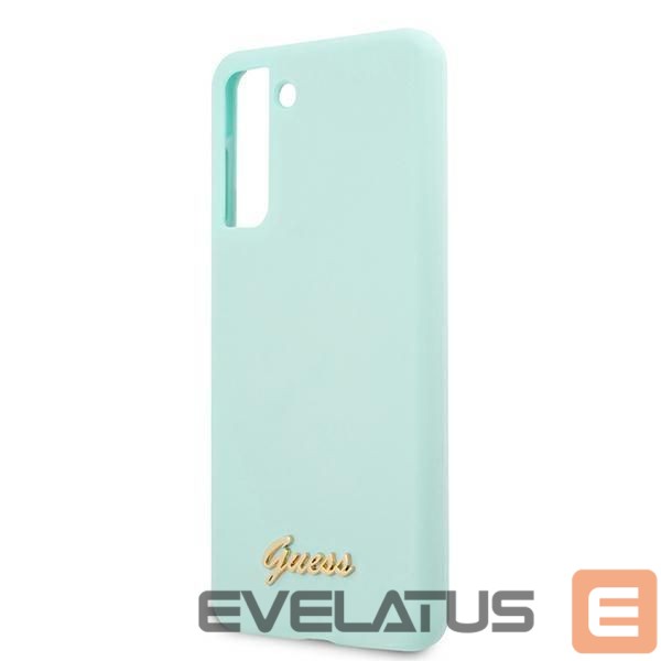 Back panel cover Guess Guess GUHCS21MLSLMGLB S21+ G996 blue/blue hardcase Silicone Script Metal Logo