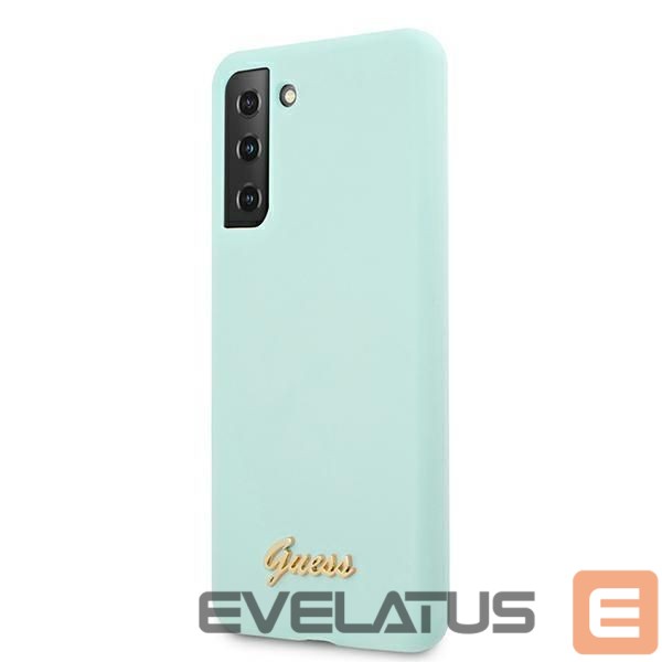 Back panel cover Guess Guess GUHCS21MLSLMGLB S21+ G996 blue/blue hardcase Silicone Script Metal Logo