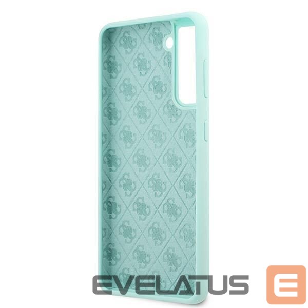 Back panel cover Guess Guess GUHCS21MLSLMGLB S21+ G996 blue/blue hardcase Silicone Script Metal Logo