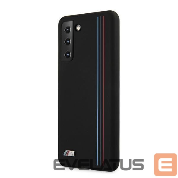Back panel cover BMW BMW Silicone Stripes M Collection Case for Samsung Galaxy S21+ - Black