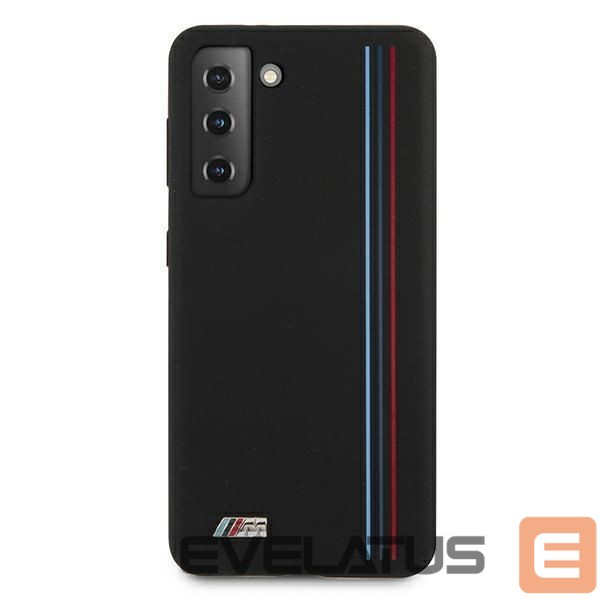 Back panel cover BMW BMW Silicone Stripes M Collection Case for Samsung Galaxy S21+ - Black