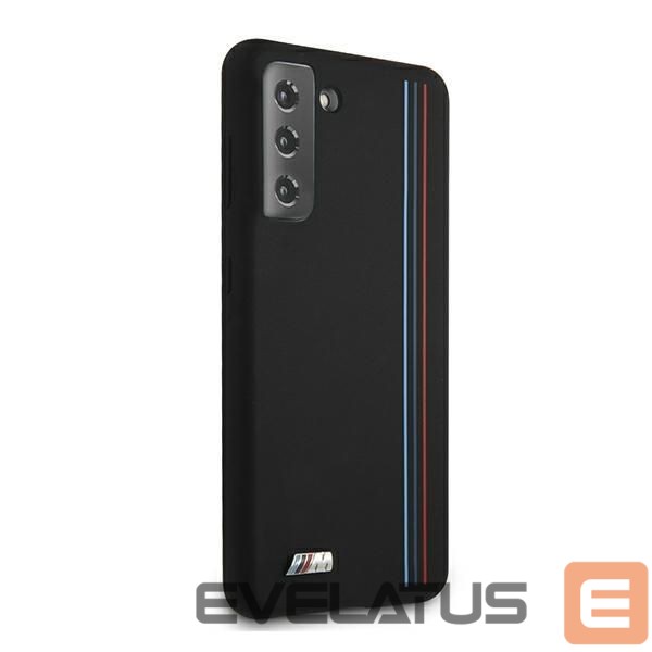 Back panel cover BMW BMW Silicone Stripes M Collection Case for Samsung Galaxy S21+ - Black