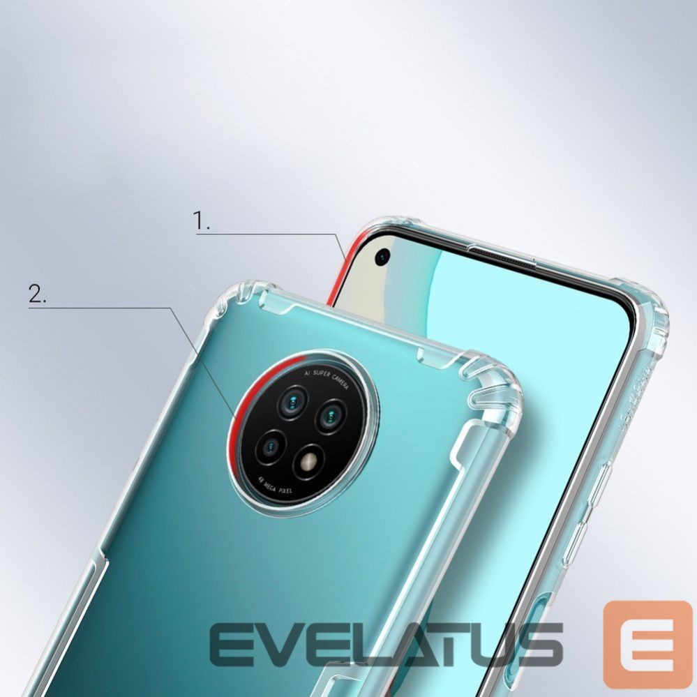 Back panel cover Nillkin Nillkin Nature Gel Case Cover Ultra Slim Xiaomi Redmi Note 9T 5G Transparent