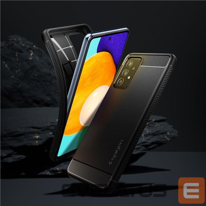 Back panel cover Spigen Spigen Rugged Armor Case for Samsung Galaxy A52 / A52S - Matte Black