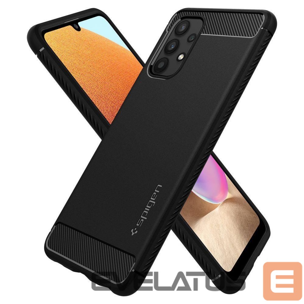 Back panel cover Spigen Spigen Rugged Armor Case for Samsung Galaxy A52 / A52S - Matte Black