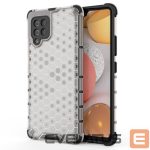 Back panel cover Hurtel  Honeycomb Case armor cover with TPU Bumper for Samsung Galaxy A42 5G transparent 