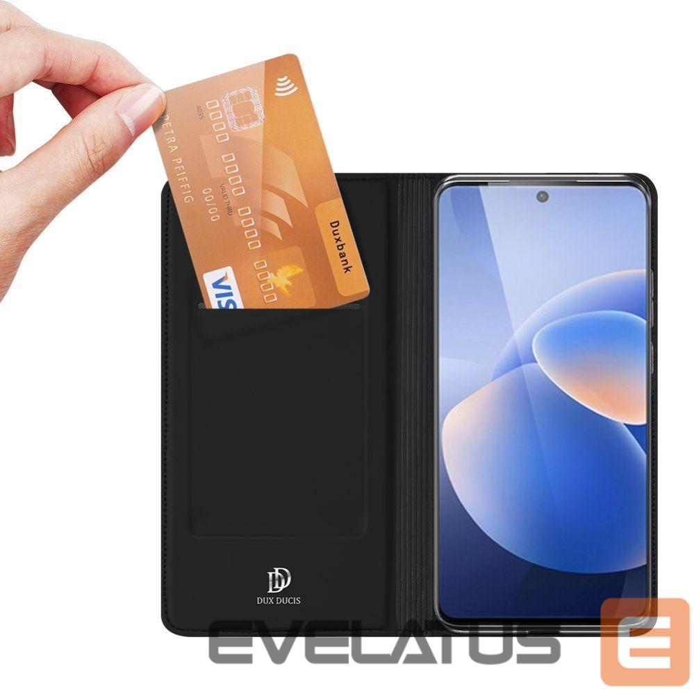 Back panel cover Dux Ducis Dux Ducis Skin Pro Bookcase type case for Vivo X60 black