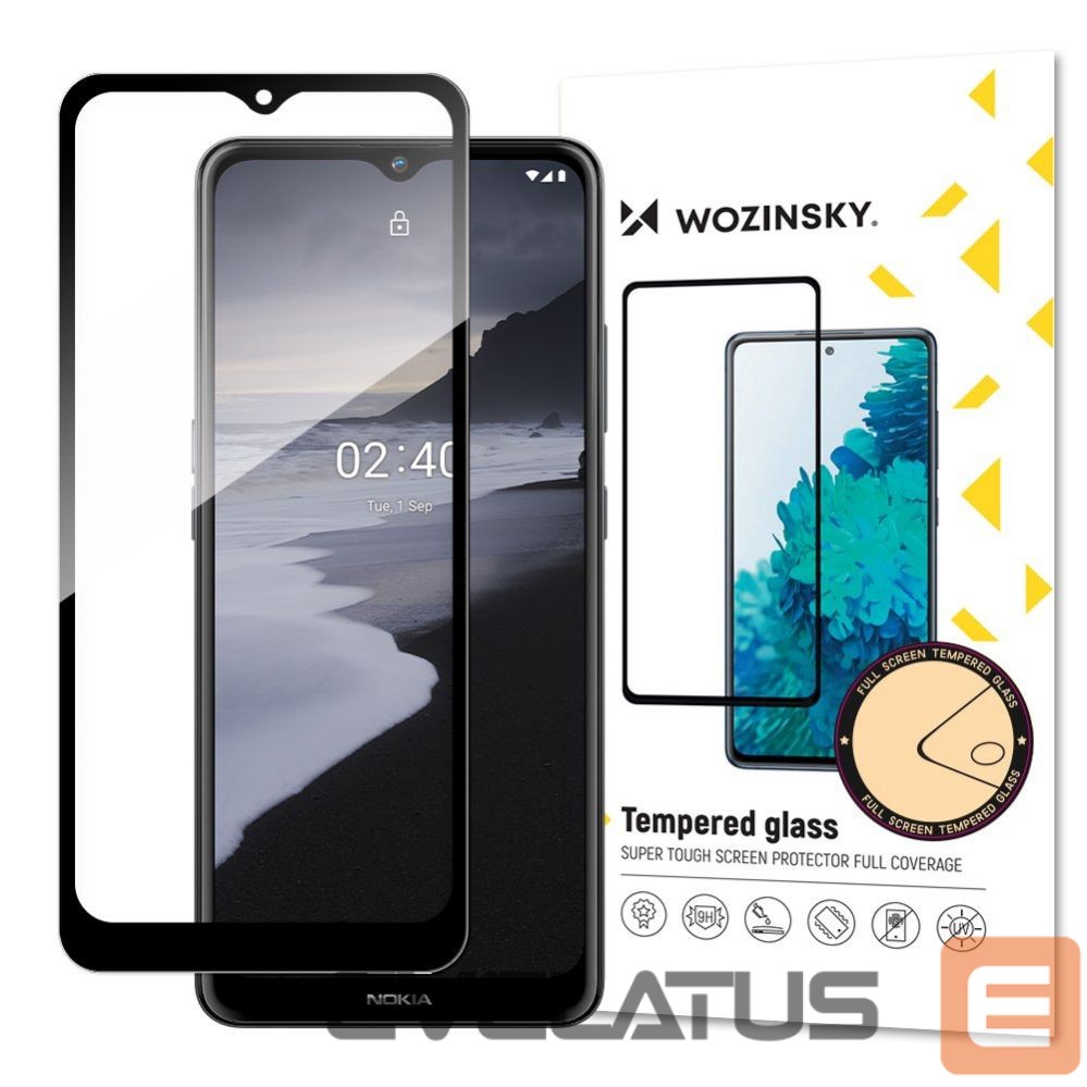 Protective glass Wozinsky Wozinsky Tempered Glass Full Glue Super Tough Screen Protector Full Coveraged with Frame Case Friendly for Nokia 2.4 black