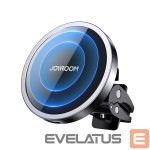 Adapter Joyroom  Joyroom Car Magnetic Holder Qi Wireless Inductive Charger 15W (MagSafe Compatible for iPhone) Black (JR-ZS240) 
