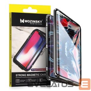 Back panel cover Wozinsky  Wozinsky Full Magnetic Case Full Body Front and Back Cover with built-in glass for Samsung Galaxy A72 4G black-transparent 